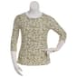 Womens Emily Daniels 3/4 Sleeve Dot Jacquard Knit Tunic Tee - image 2