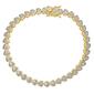 Accents by Gianni Argento Diamond Accent Heart Link Bracelet - image 1