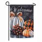 Evergreen Elegant Pattern Pumpkins Garden Suede Flag - image 1