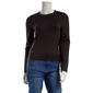 Juniors Cotton Candy Long Sleeve Butter Crew Neck Tee - image 1