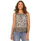 Womens Democracy Sleeveless Smocked Print Knit Tank - image 1