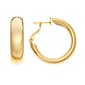 Fine Faux Gold Plated Polished Hoop Earrings - image 1