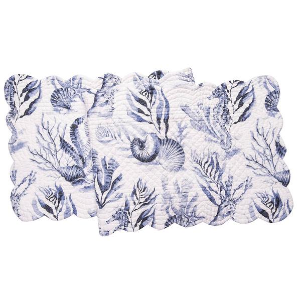 Midnight Lagoon Quilted Runner - 14x51