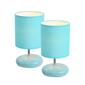 Simple Designs Stonies Small Stone Look Bedside Lamp - Set of 2 - image 2
