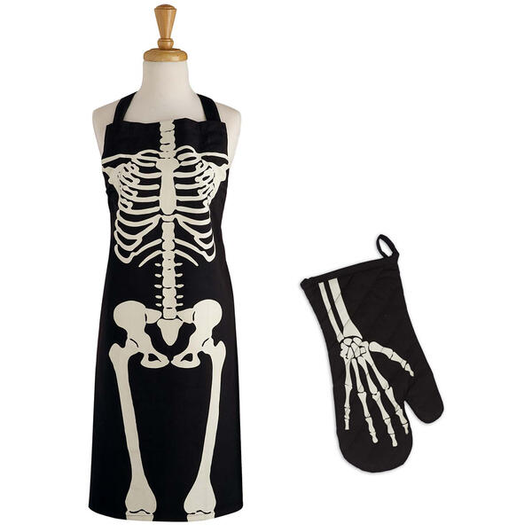 DII(R) Skeleton Apron &amp; Oven Mitt Set - image 