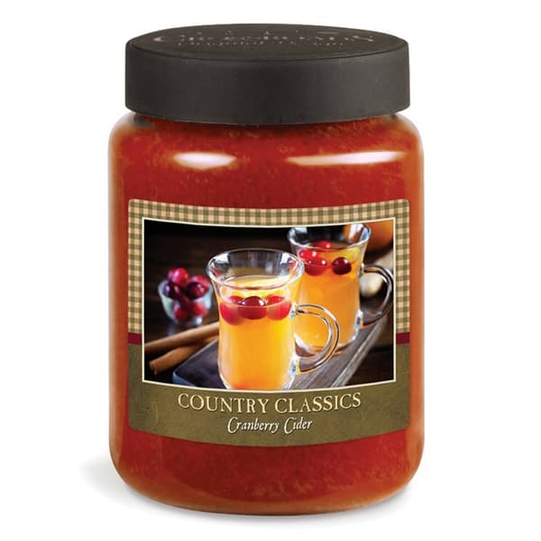 Country Classics 26oz. Cranberry Cider Jar Candle - image 