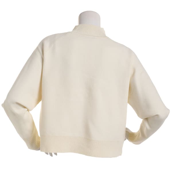 Womens Nanette Lepore Long Sleeve Placed Big Bow Sweater