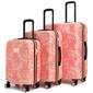 Badgley Mischka Pink Lace 3pc. Expandable Luggage Set - image 1