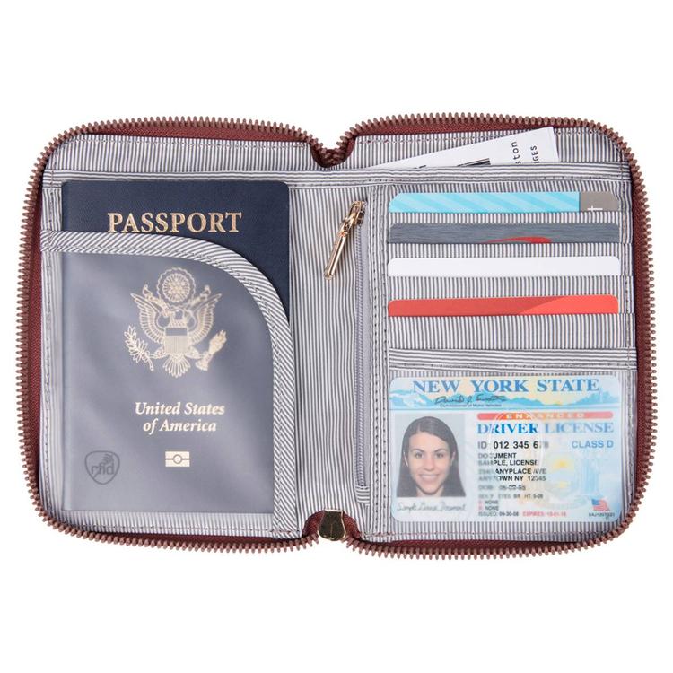 Travelon RFID Blocking Passport Zip Wallet