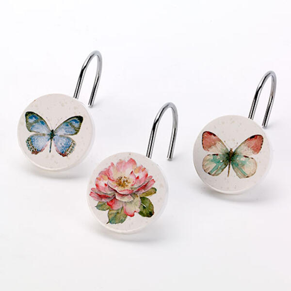 Avanti Butterfly Garden Shower Curtain Hooks - image 