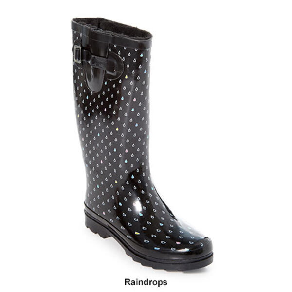 Womens Gold Toe® Fur Lined Rain Boots