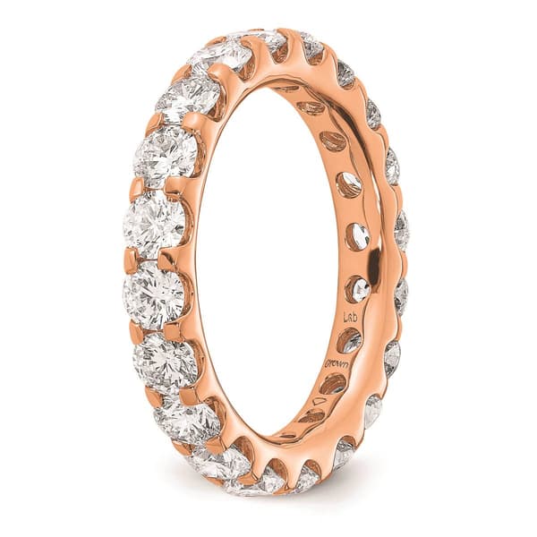 Pure Fire 14kt. Rose Gold Lab Grown Diamond Eternity Wedding Band