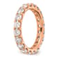 Pure Fire 14kt. Rose Gold Lab Grown Diamond Eternity Wedding Band - image 4
