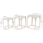 9th & Pike® Modern White Metal Accent Table Set - image 3