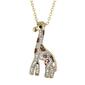 Crystal Kingdom Gold-Tone Crystal Giraffe Necklace - image 1