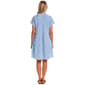 Women da-sh Short Sleeve Stripe Tier Babydoll A-Line Dress - image 2