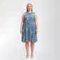 Plus Size Mlle Gabrielle Sleeveless Abstract Gauze Shirtdress - image 2