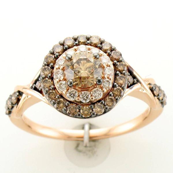 Le Vian(R) Rose Gold Chocolate & Vanilla Diamond Ring - image 