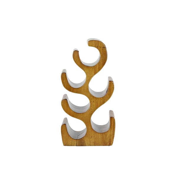 9th & Pike® Natural Acacia Wood Wine Rack Sculpture