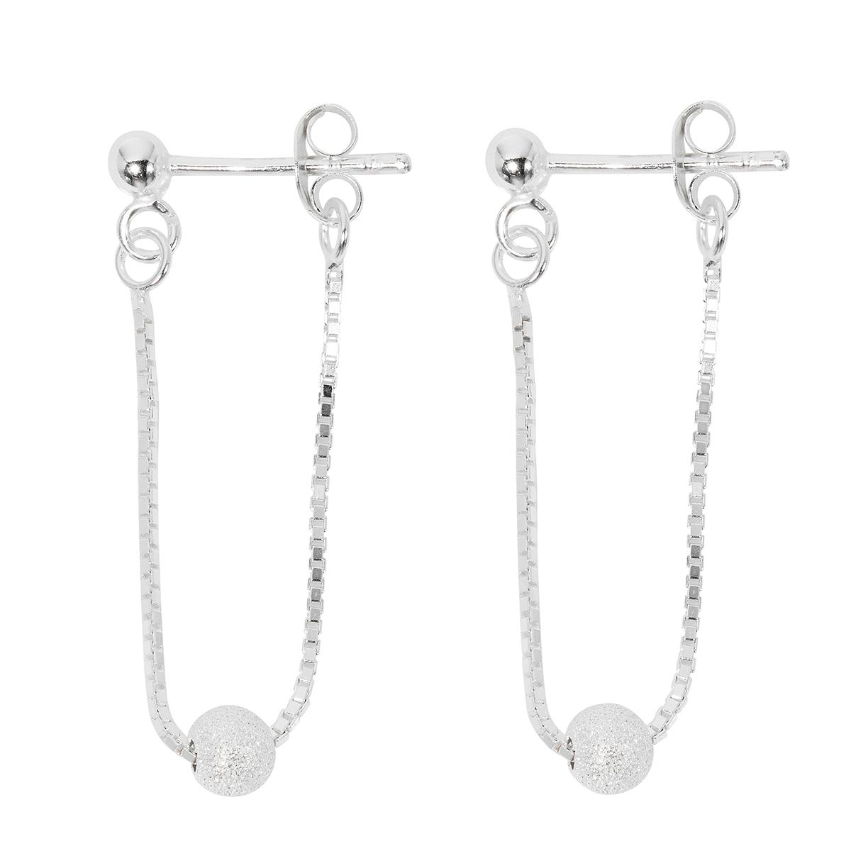 Danecraft Silver Plated Rope with Ball Drop Earrings,New Products : American Fashion Style Bags On Sale