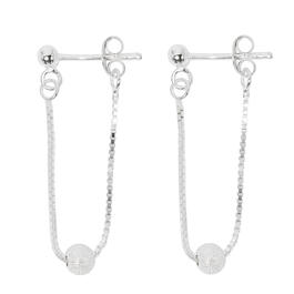 Danecraft Silver Plated Rope with Ball Drop Earrings