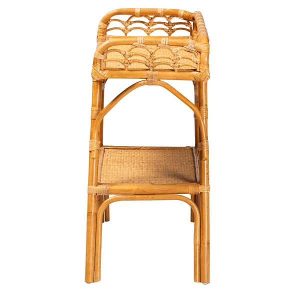 bali & pari Nayana Modern Bohemian 2-Tier Console Table