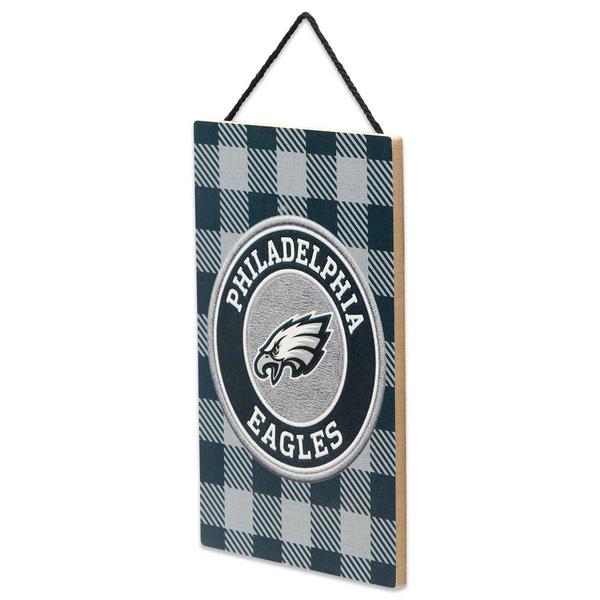 Open Road Eagles Plaid Hanging Wood Wall Decor