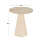 9th & Pike® Traditional Cream Teak Wood Accent Table - image 3