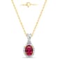 Gemstone Classics(tm) Created Ruby Lab Grown Diamond Pendant - image 1