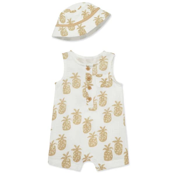 Baby Boy &#40;3-12M&#41; Little Me&#174; Pineapple Romper with Hat