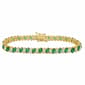 Gianni Argento Gold Plated Lab Grown Emerald Link Bracelet - image 1