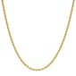 16in. Vermeil Sterling Silver Polished Solid Rope Chain Necklace - image 1