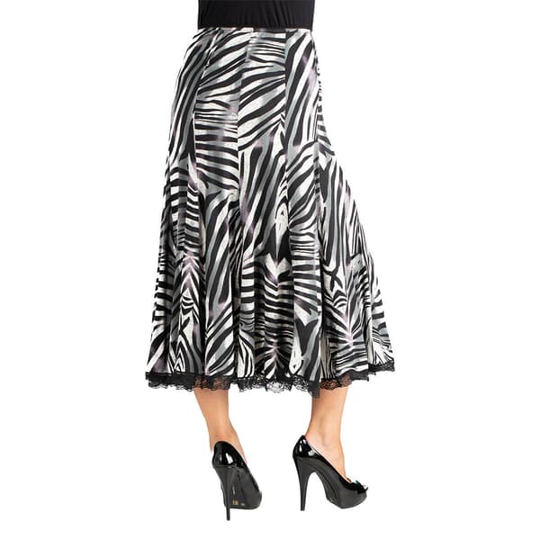 Womens 24/7 Comfort Apparel Midi Length A-Line Skirt