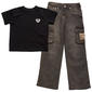 Girls(7-16) True Religion Leopard Logo Tee & Wide Leg Cargo Jeans - image 2
