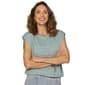 Womens Democracy Extended Cap Sleeve Cased Hem Knit Top - image 1