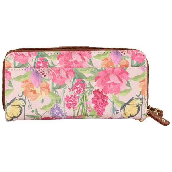 Womens Stone Mountain Le Beau Jardin Zip Around Wallet