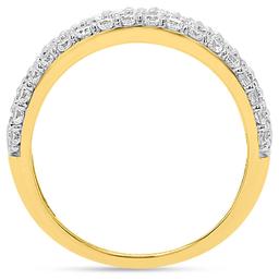 Nova Star® Gold Plated Sterling Silver Lab Grown Diamond Ring
