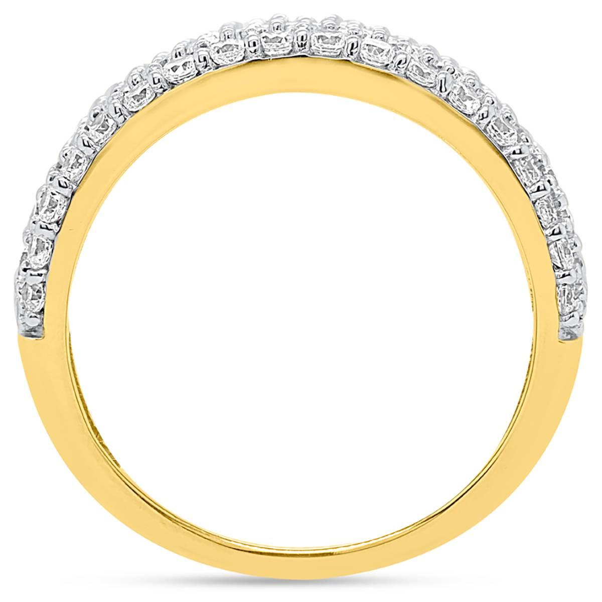 Nova Star® Gold Plated Sterling Silver Lab Grown Diamond Ring