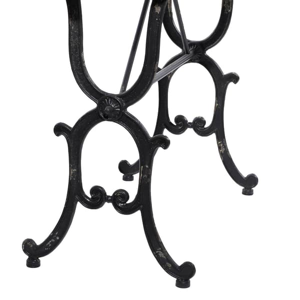 9th & Pike® Black Grey Farmhouse Metal Console Table
