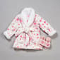 Baby Girl Little Celebrity(tm) Pink Bears Flannel Robe w/ Slippers - image 1