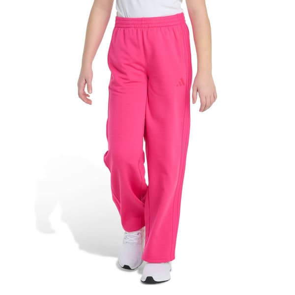 Girls &#40;7-16&#41; adidas&#40;R&#41; 3 Stripe Wide Leg Double Knit Pants