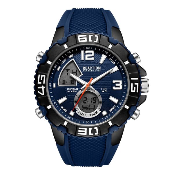 Mens Kenneth Cole Reaction(R) Ana-Digi Blue Watch - KRWGP7005702 - image 