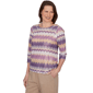 Petite Alfred Dunner Grand Bazaar Ripple Stripe Blouse - image 3