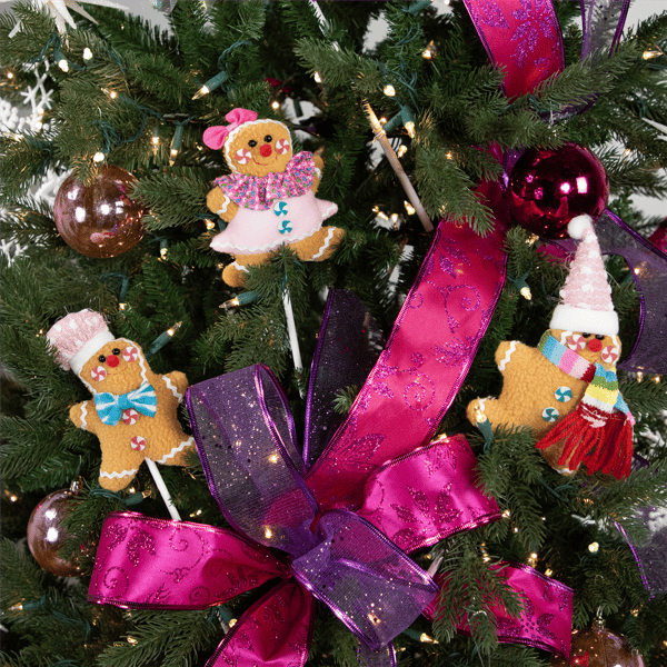 Northlight Plush Gingerbread Christmas Picks - Set of 3