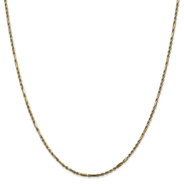 Unisex Gold Classics&#40;tm&#41; 1.8mm. 14k Diamond Cut Milano Rope Necklace - image 