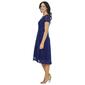Womens SLNY Cap Sleeve Sequin Lace Tea Length Midi Dress - image 4
