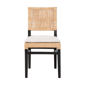 bali & pari Lesia Coastal Boho Rattan Dining Chair with Cushion - image 2