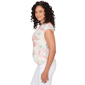Womens Emaline Key Items Cap Sleeve Abstract Watercolor Blouse - image 3