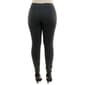 Womens Zac &amp; Rachel Pull On Solid Compression Pants-Black/Grey - image 2