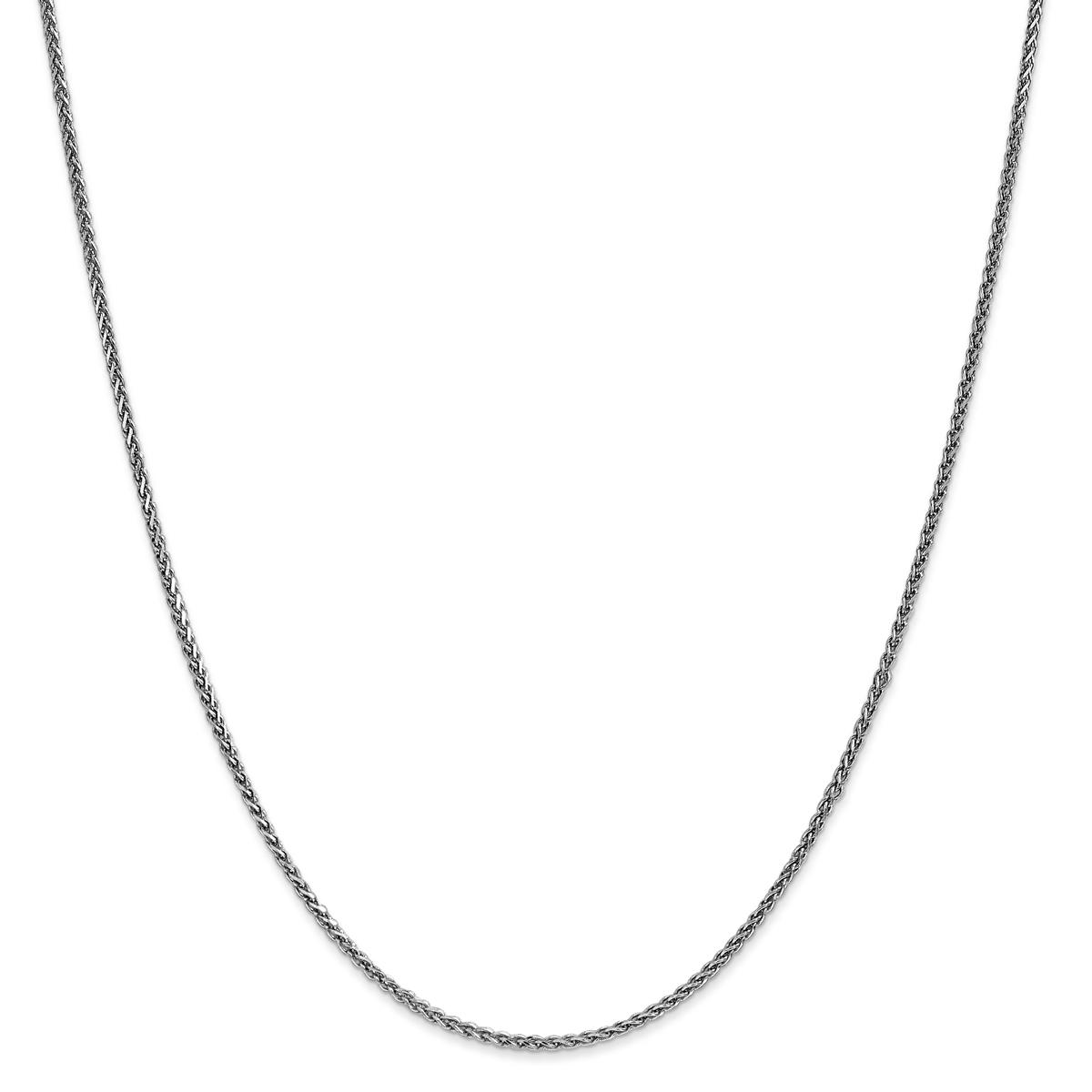 Unisex Gold Classics™1.4mm. 14kt. White Gold Spiga 14in. Necklace